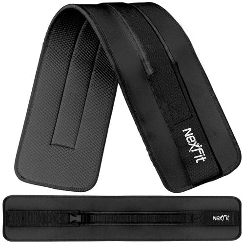 NexFit Hip Thrust Belt for Dumbbells, Kettlebell & Plates – Adjustable Hip Thrust Belt for Weights, Slip-Resistant Glute Trainer | Universal Fit 23.5"-60" Waist, For Gym, Home & Travel Workout