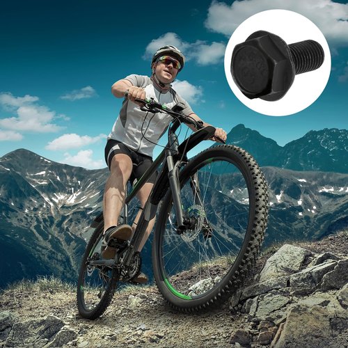 Trinkrittey 4 Pcs 8mm Bicycle Crank Bolts Bike Bottom Bracket Fixing Bolts M8 x 18mm Bottom Bracket Screws Parts for Mountain Bike Road Bike MTB
