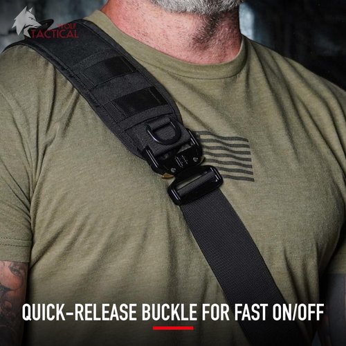 WOLF TACTICAL EDC Sling Bag - Concealed Carry Shoulder Bag for Range, Travel, Hiking, Outdoor Sports (Black)