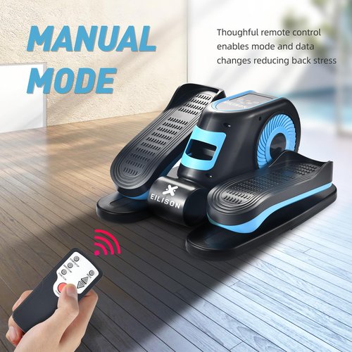 EILISON Under Desk Elliptical Exercise Machine – Mini Bike Elliptical for Low Impact Leg & Arm Movement – Quiet Magnetic Resistance, LCD Display – Compact Seated Workout for Seniors