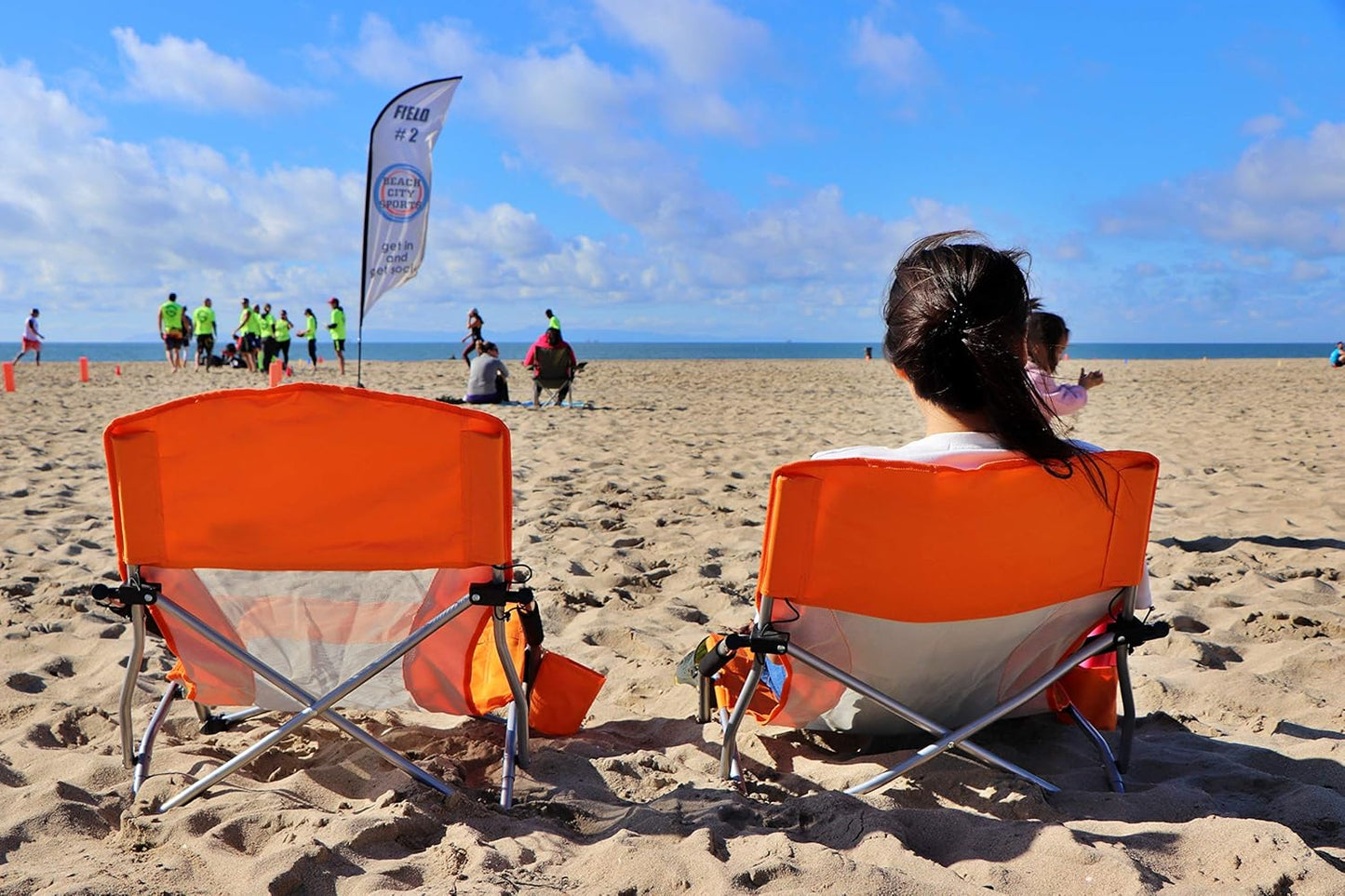Nice C Adults Low Beach Chair, Sling, Folding, Portable, Concert, Kids, Boat, Sand Chair with Cup Holder & Carry Bag (2 Pack of Blue)