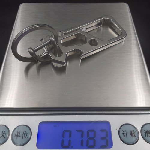 Titanium Carabiner Clip for Keys,Multifunctional EDC Keychain with Keyring,Backpack Accessory,Cool Gadget for Daily Use (04 Grey-Dring)