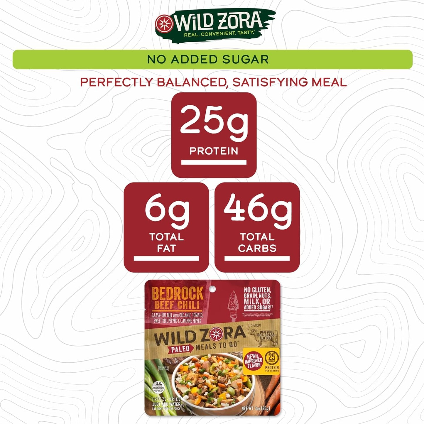 Wild Zora Paleo Freeze Dried Meals for Backpacking & Camping - Healthy Gluten Free & Grain Free Camping Meals/Backpacking Food + No Added Sugar - Great for Travel (AIP 4-pack)