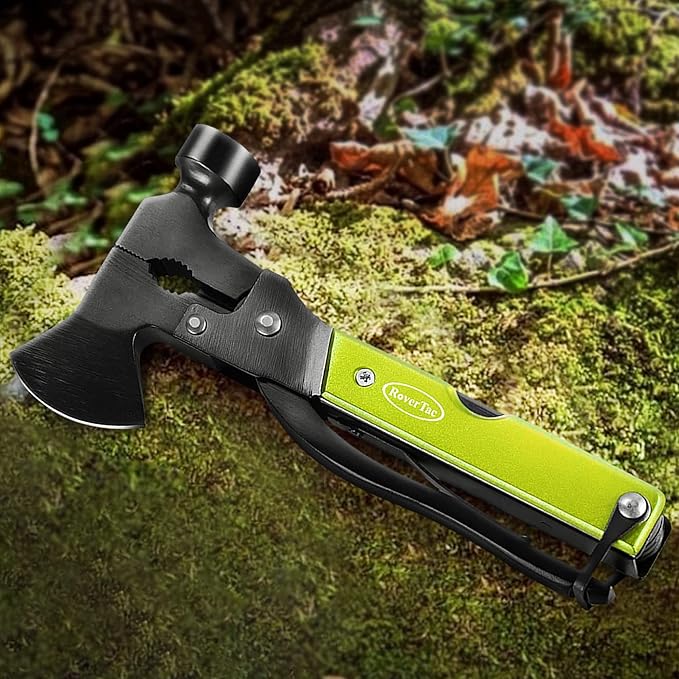 Christmas Gifts for Men Dad, RoverTac Multitool Axe for Mens Gifts, Gifts for Dad Husband Dad Boyfriend, Christmas Gifts Mens Stocking Stuffers-14 in 1 Multi Tool Axe Hatchet
