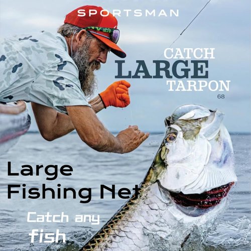 SIWRDTG Heavy Duty Extra Large Aluminum Landing Net - Telescoping Handle (67-100in), 20in Net Opening for Saltwater Fishing