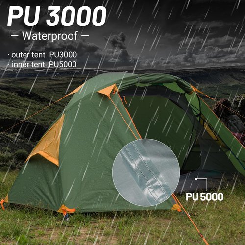 BackpackingTent, 1-Person Camping Tent Lightweight Portable for Hiking Outdoor Camping Beach (Green)