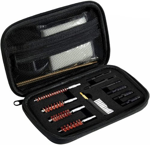 International Tool Company 16PCS .22 .38 .40 .45cal Universal Gun Cleaning Chamber Brush Cleaning Kit Accessories Aluminum Gun Cleaning Kit Aluminium Case Box Ak Brush