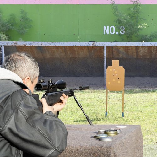 Covzoe 6000 Pieces / 6 Rolls Square Target Pasters, 0.87" Self-Adhesive Target Sticker for Shooting Practice, Shooting Cardboard Paper Markers Label for Pistol Shooting Range Targets