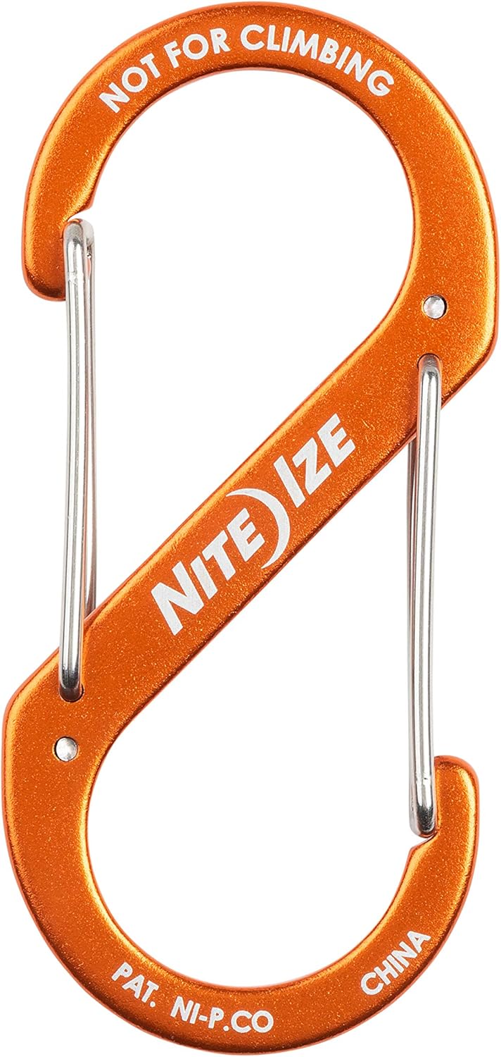 Nite Ize Size-4 S-Biner Dual Carabiner, Aluminum, Orange