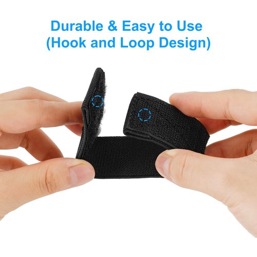 Wisdompro Duty Belt Keeper, 4 Pcs Strap Holder Hook and Loop for Security Police Military 2" - 2 1/4" Wide Belt - Black