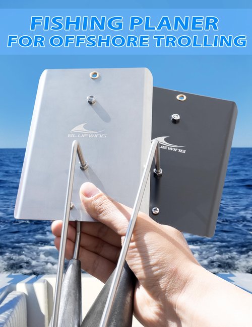 BLUEWING Heavy-Duty Fishing Planer for Trolling Offshore, Downrigger, with Stainless Steel Blade and 6oz Sinkers for Wahoo, Kingfish, Tuna, #6-6oz Original