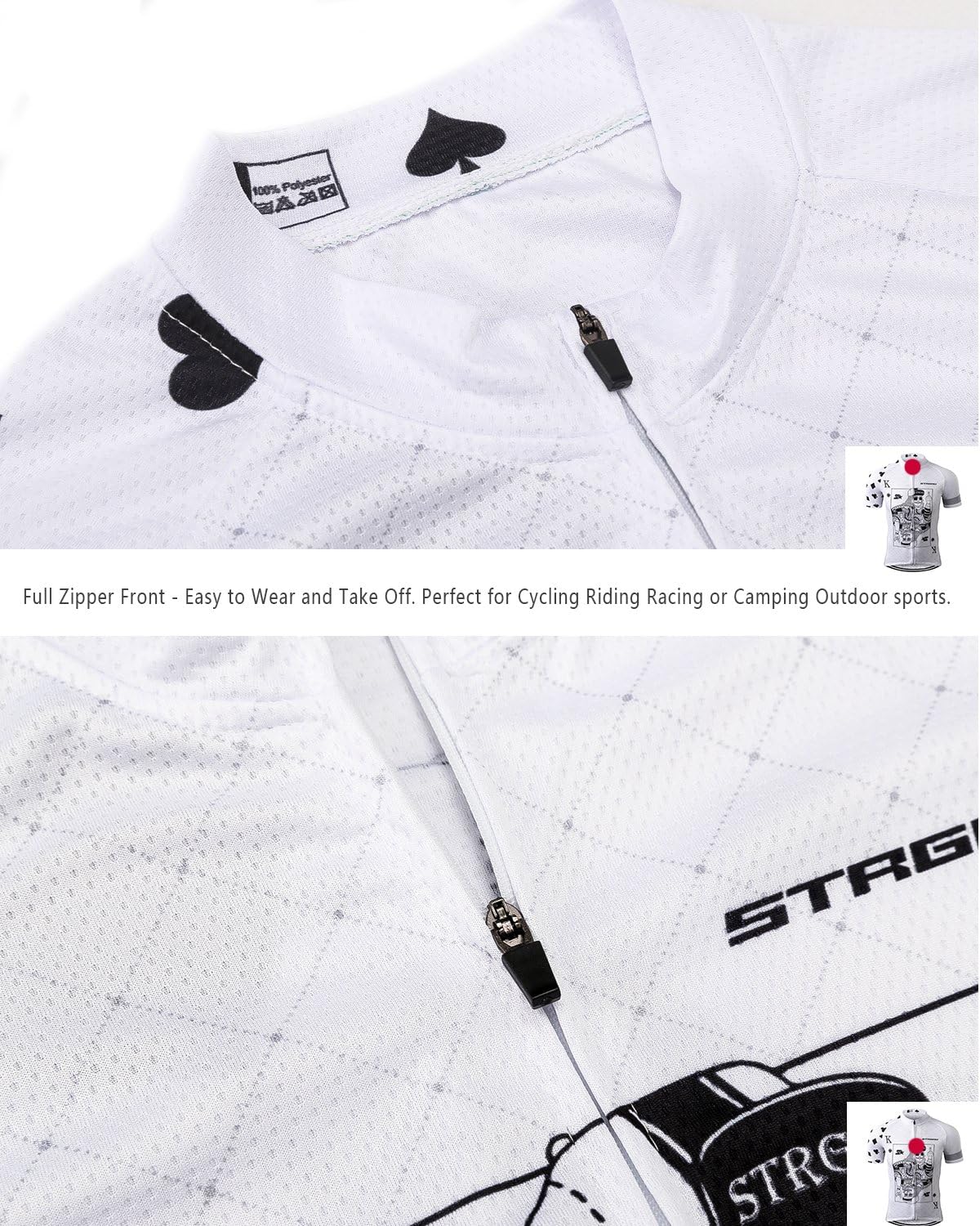 Strgao Men's Cycling Jersey Bike Short Sleeve Shirt