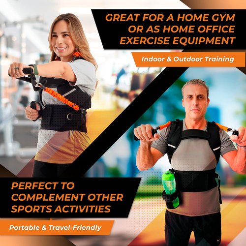 RWX 3-in-1 Multifunctional Vest - Muscle Strength and Posture Correction - Upper Body Fitness Equipment, Waist Trainer