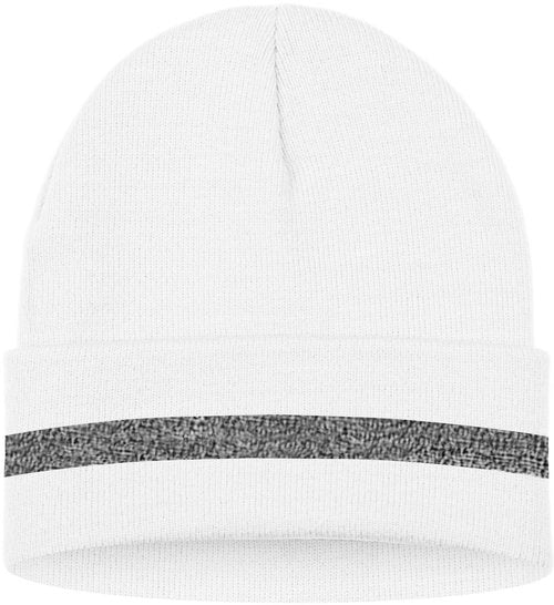 ATNKE LED Lighted Beanie Hat,USB Rechargeable 4 LED Run Headlamp with Reflective Stripe Cap Light Gift for Men and Women/#White