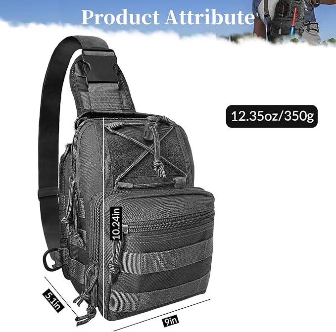 Fishing Backpack Tackle Storage Bag With Rod Holder - Sling Gear Storage