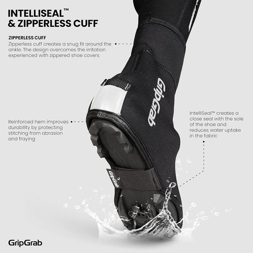 GripGrab Arctic X Waterproof Deep Winter Gravel MTB Cycling Shoe Covers Cold Weather Offroad Fleece Lined Biking Overshoes