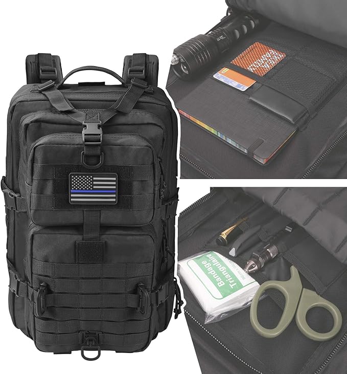 MOLLE Assault Pack, Tactical Backpack Military Army Camping Rucksack, 3-Day Pack