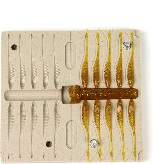 FatFish F01-10C Bait Mold Soft Plastiс Lure Making Injection Mold for Do-It Fishing Lures 2"