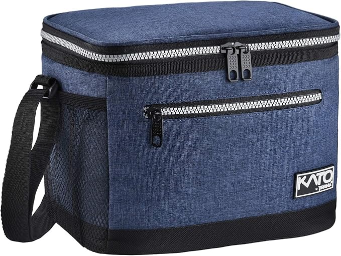 Tirrinia Insulated Lunch Box for Men/Women, Leakproof Thermal Lunch Bag for Office Picnic Work Beach Camping,Reusable Lunch Cooler Tote for Adult, Dark Blue