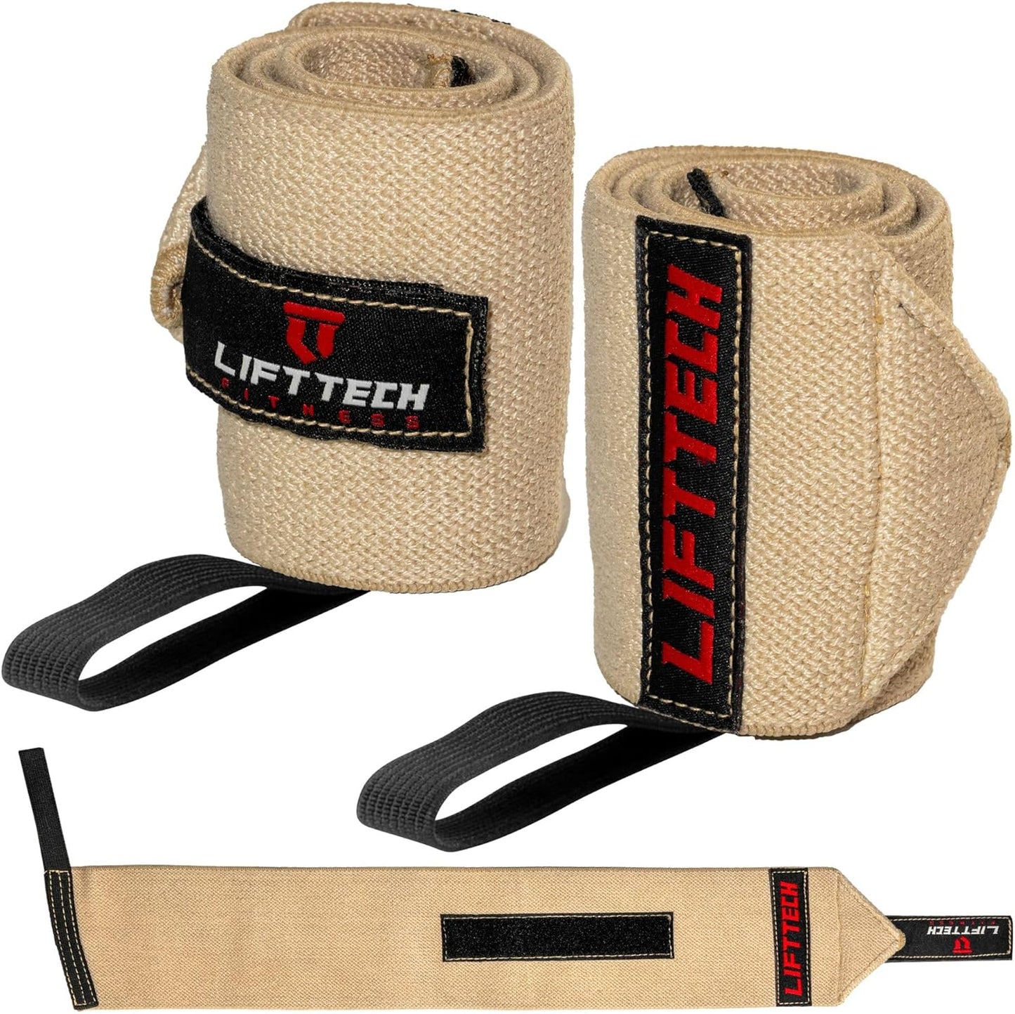 PRO 20'' Lifting Wrist Wraps - Wrist Wraps for Weightlifting Men and Women Suitable - Thumb Loop Wrist Straps for Crossfit, Strength Training - Pair of 2
