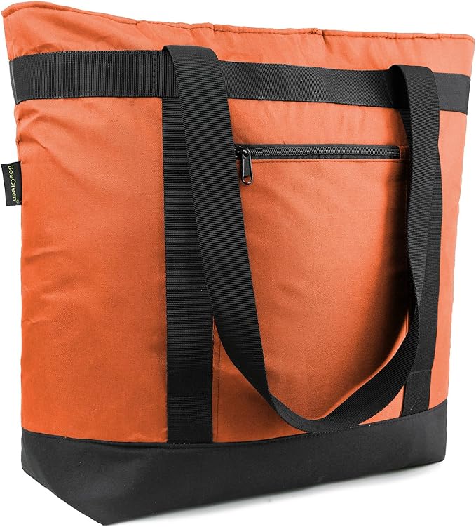 BeeGreen Insulated Cooler Bag Leakproof Freezer Shopping Tote for Groceries Thermal Food Delivery Bag