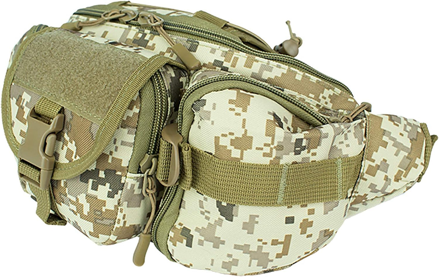 OSAGE RIVER Tactical Fanny Pack with 5 Compartments, 900D Waist Pack for Hiking, Fishing, Hunting, or Gym, Everyday Crossbody Belt Bag
