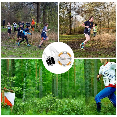 Orienteering Thumb Compass Basic Aim Elite Training Competition Race Compass for Outdoors Sports Foot Cross-Country Directional Movement Match Tournament Contest Athletics Student Kid