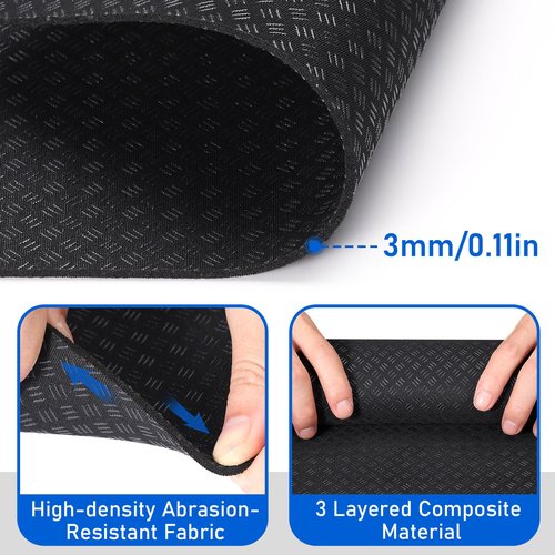 TOBWOLF Upgraded Double-Sided Non-Slip Workout Mat for Under Desk Elliptical, Exercise Mat for Ellipse Leg Exerciser as Seen on TV, Anti-Slip Mat Suitable for Leg Exerciser While Sitting for Seniors