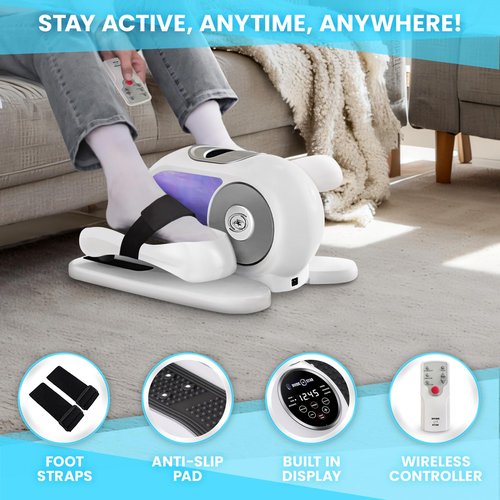 Under Desk Elliptical for Seniors – Electric Leg Exerciser with 12 Speed Levels & Remote – Seated Pedal Bike Machine, Quiet Portable Stepper for Home & Office Rehab Fitness. by DIVIDE STAR
