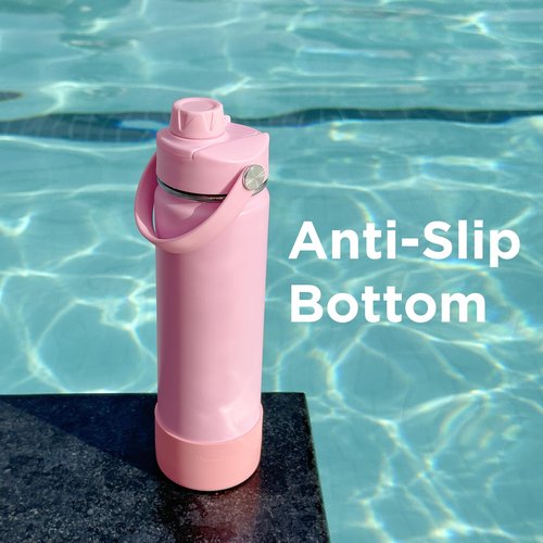 ThermoProof Anti-Slip Protective Silicone Boot for 2.8” to 3” Water Bottles & Tumblers – Flexible, Stretchable, Non-Toxic, Dishwasher-Safe, and Fits Other Brands’ Bottles (White, 3")