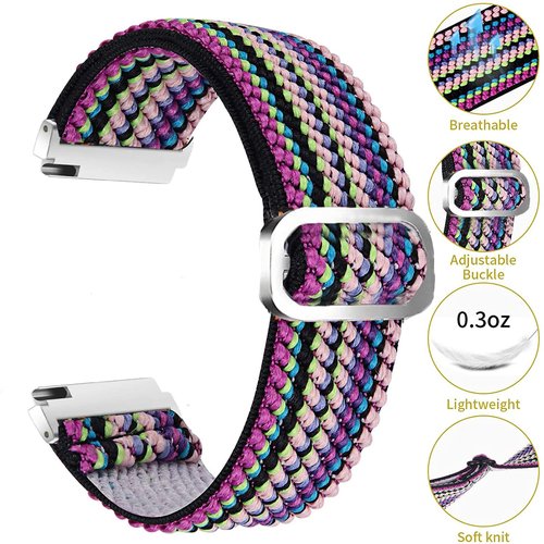 Compatible with SUUNTO OCEAN bands, 20mm, 22mm Stretch Elastics Nylon Adjustable Replacement Strap Accessories for Men & Women Compatible with SUUNTO OCEAN, RACE, RACE S, VERTICAL, 9 PEAK, 9 PEAK PRO, 5 Peak, 3 Smartwatch (22mm size band, Aztec Style Rain