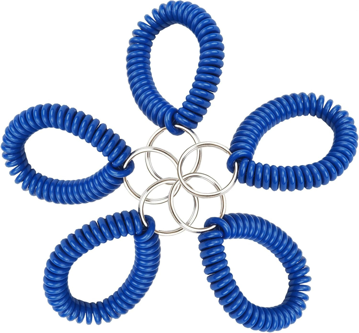 ucky Line 2” Spiral Wrist Coil with Steel Key Ring, Flexible Wrist Band Key Chain Bracelet, Stretches to 12”, Purple, 10 Pack (41065)
