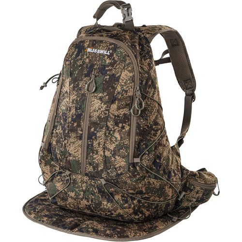 BLISSWILL Hunting Backpack with hunting seat,Lightweight Hiking Daypack,Hunting Accessories ，Camping Camouflage Bag with Rain Cover – Perfect for Hunts and Outdoor Adventures(AllSeasons Camo)