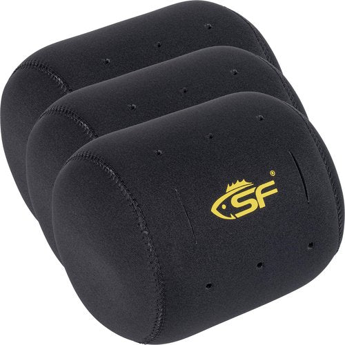 SF 3Pcs Neoprene Conventional Reel Covers Round Reel Case with 6 breathing holes, XL Size