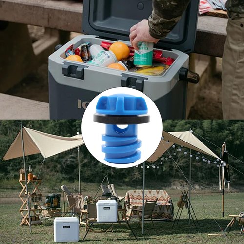 PDETVEO Dark Blue Cooler Drain Plugs, Cooler Plug Replacement Accessories for Yeti and Most Brands of Leak-Proof Designs