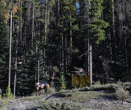 Cakmecwy Hunting Blinds, Deer Hunting Tree Stand Blind Cover, Universal Camo Tripod Deer Stand Accessories for Turkey, Elk, and Moose Hunting, Large Size with Silent Zips and 2 Pocket