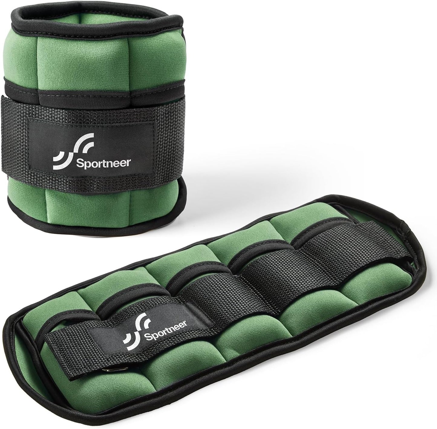 Sportneer Adjustable Ankle Weights for Women and Men 7 lbs/Pair Adjustable Leg Weights with Secure Straps, Strength Training Weighted for Yoga, Walking, Running, Aerobics, Gym, Physical Therapy
