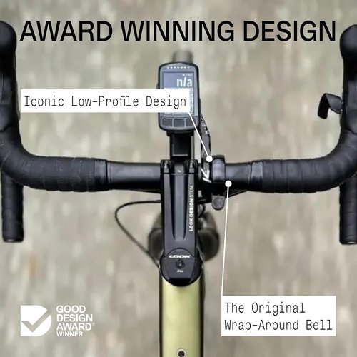 Knog Oi Bike Bicycle Bell - Original Luxury Styles, Built-in Cable Clip, Adult/Youth Bicycle Bell (Black, Copper, Brass, Aluminum)