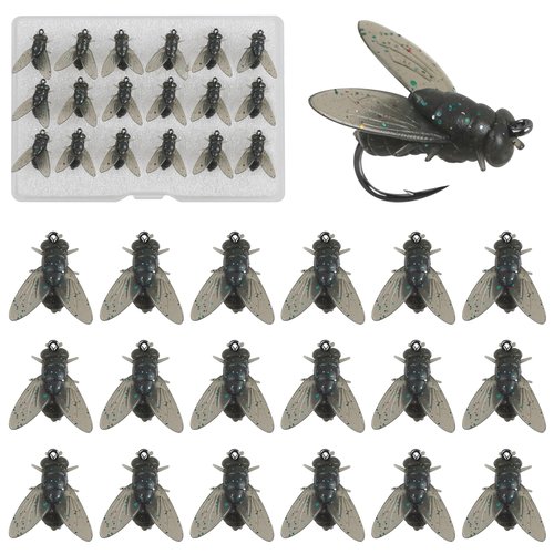 Bionic Fly Fishing Bait, 18/36pcs Fly Fishing Flies Kit Trout Jigs Swimbaits Dry Flies for Bass Panfish Lures Saltwater Freshwater