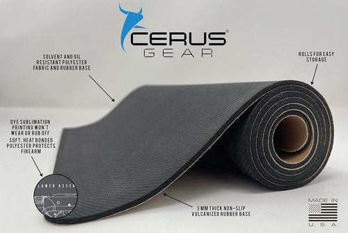 Cerus Gear M&P Shield Schematic Promat, Charcoal Gray/Cerus Blue, 12" x 17"