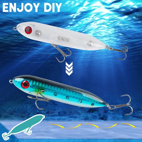 Catfish Rattling Line Float Rig Lure Demon Dragon Style Peg Catfish Spook Rattle Floats for Santee Rig Catfishing Blank Unpainted Fishing Lures 20 Pack