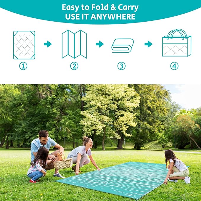 HEBE Outdoor Rug 6'x9' for Patios Clearance Waterproof Patio Mat Plastic Straw Rug Reversible RV Camping Tent Rug Outside Indoor Outdoor Area Rugs for RV,Deck,Beach,Balcony,Camper
