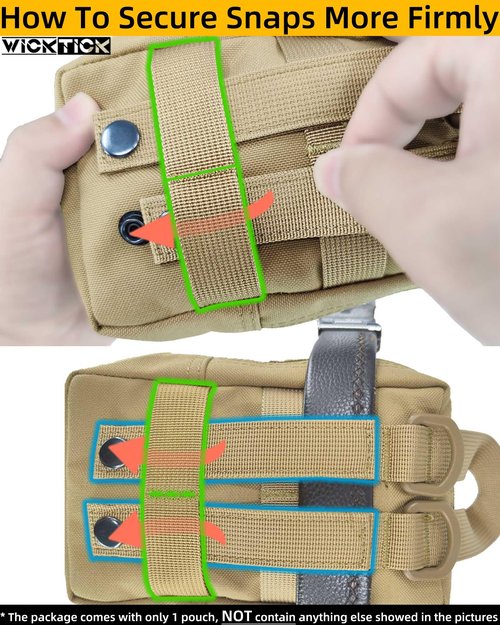 WICKTICK Tactical EDC Pouch, Molle Utility Pouch Gadget Organizer Holder Bag Phone Holster Waist Pack Admin Pouch Tool Pocket for Outdoor Activities, Attached to Backpack/Vest/Belt (Black, Basic)
