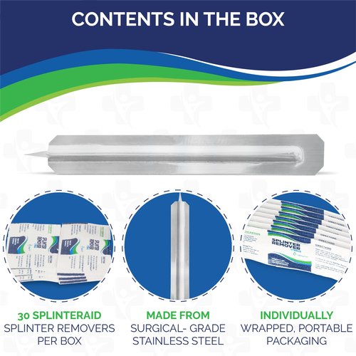 SplinterAid Painless Splinter Removal Kit - 3 Pack | Pull Out Splinters Fast & Easy | Essential First Aid for Home, Travel, Camping, Hiking, Woodworking, DIY & Outdoor Adventures | No Tweezers Needed