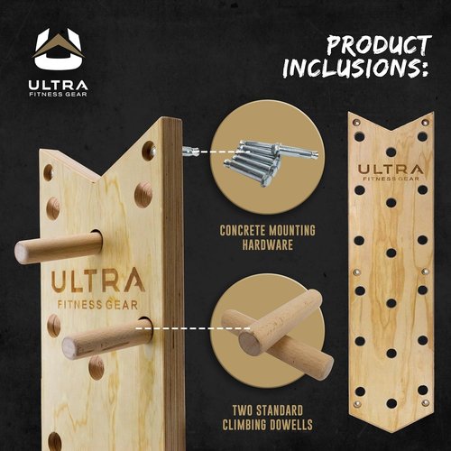 Climbing Pegboard 51 Inch, Climbing Hold Cross Training Exercise Equipment, Climbing Wall Training Ladder for Fitness, Agility and Muscle Strength