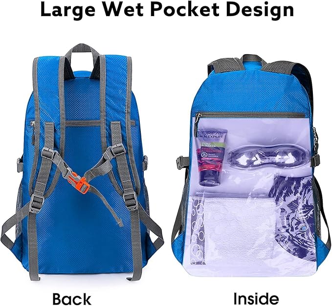 G4Free 40L Lightweight Packable Hiking Backpack, Waterproof Travel Daypack