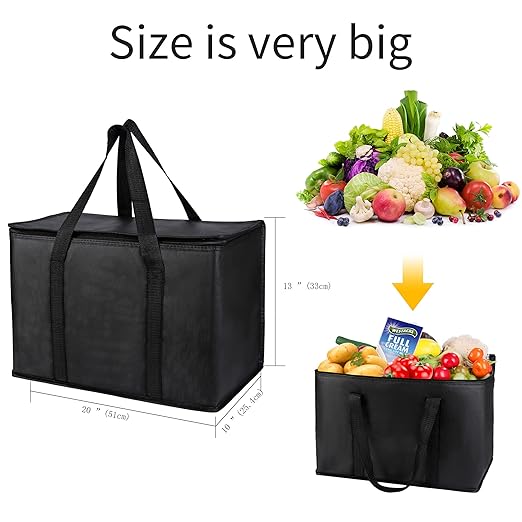 Musbus Insulated Travel Cooler Bag - Keeps Food Warm/Cold, Perfect for Airplane, Doordash & Catering Delivery