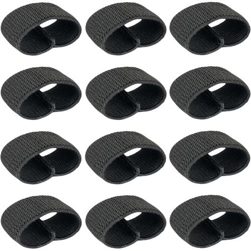 Elastic Belt Keepers for Duty Belt, Backpack Strap Keeper Strap Organizer Strap Holder for Men, Nylon Webbing Keeper Belt Loop Keeper,Tactical Belt Keepers 1.5 inch for 1.5"-2" Wide Belts (6, Black)