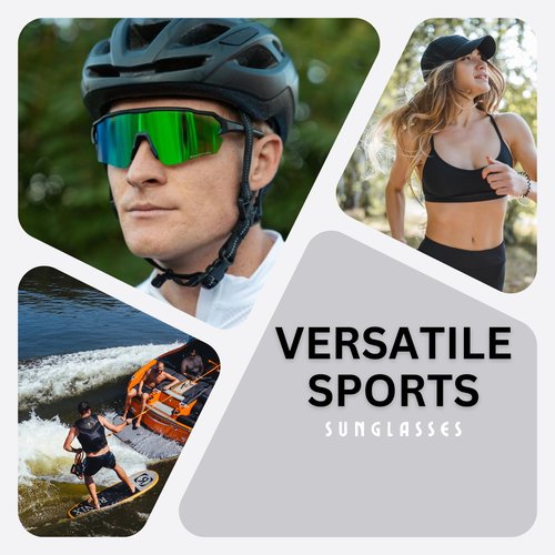 ShadyVEU Sports Sunglasses For Men Women, Running, Cycling, Baseball, Boating, Fishing & More | Half Frame AERROW Anti Glare UV400