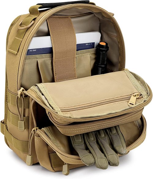 G4Free Tactical Sling Bag Backpack Military Rover Shoulder Sling Pack Molle EDC Small Crossbody Chest Pack